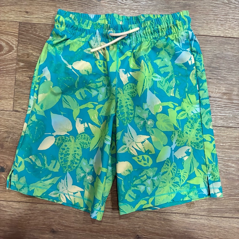 all in motion Teal Swim Shorts with Lime Trim